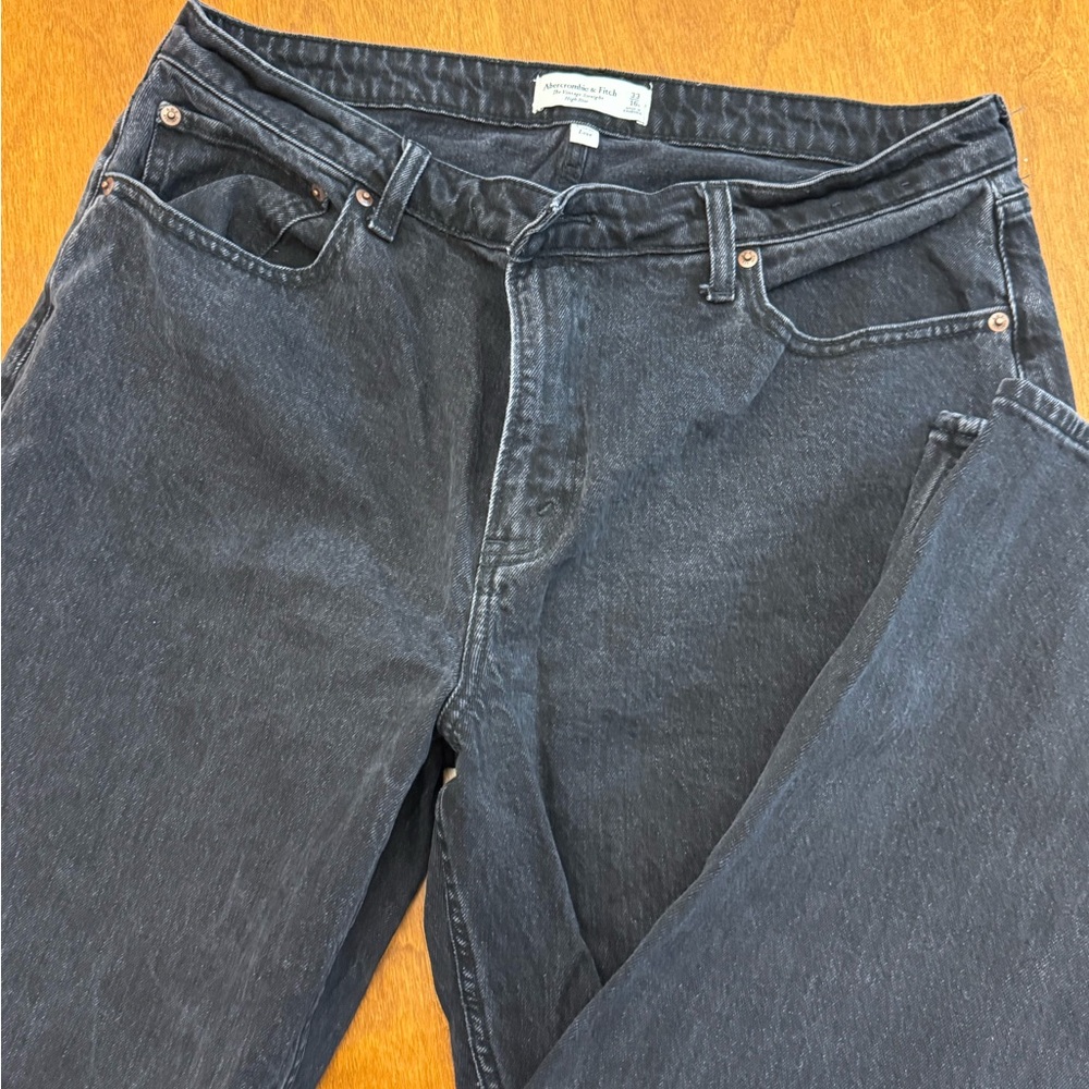 Abercrombie & Fitch Black Straight Leg Jeans
